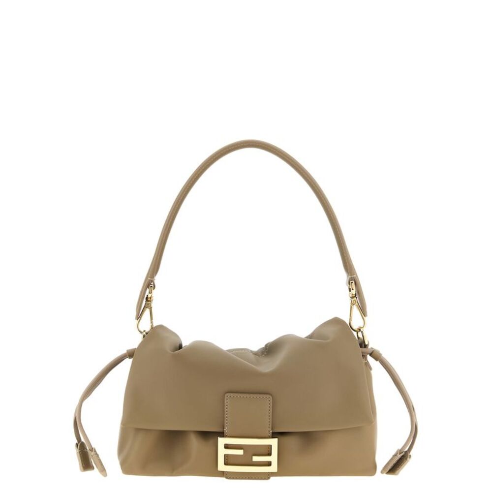 Fendi Beige Lamb Leather Women's Handbag